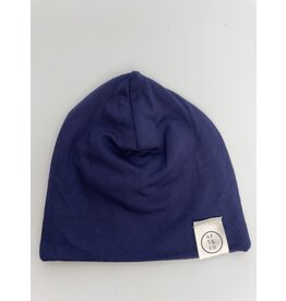 Navy slouchie beanie newborn