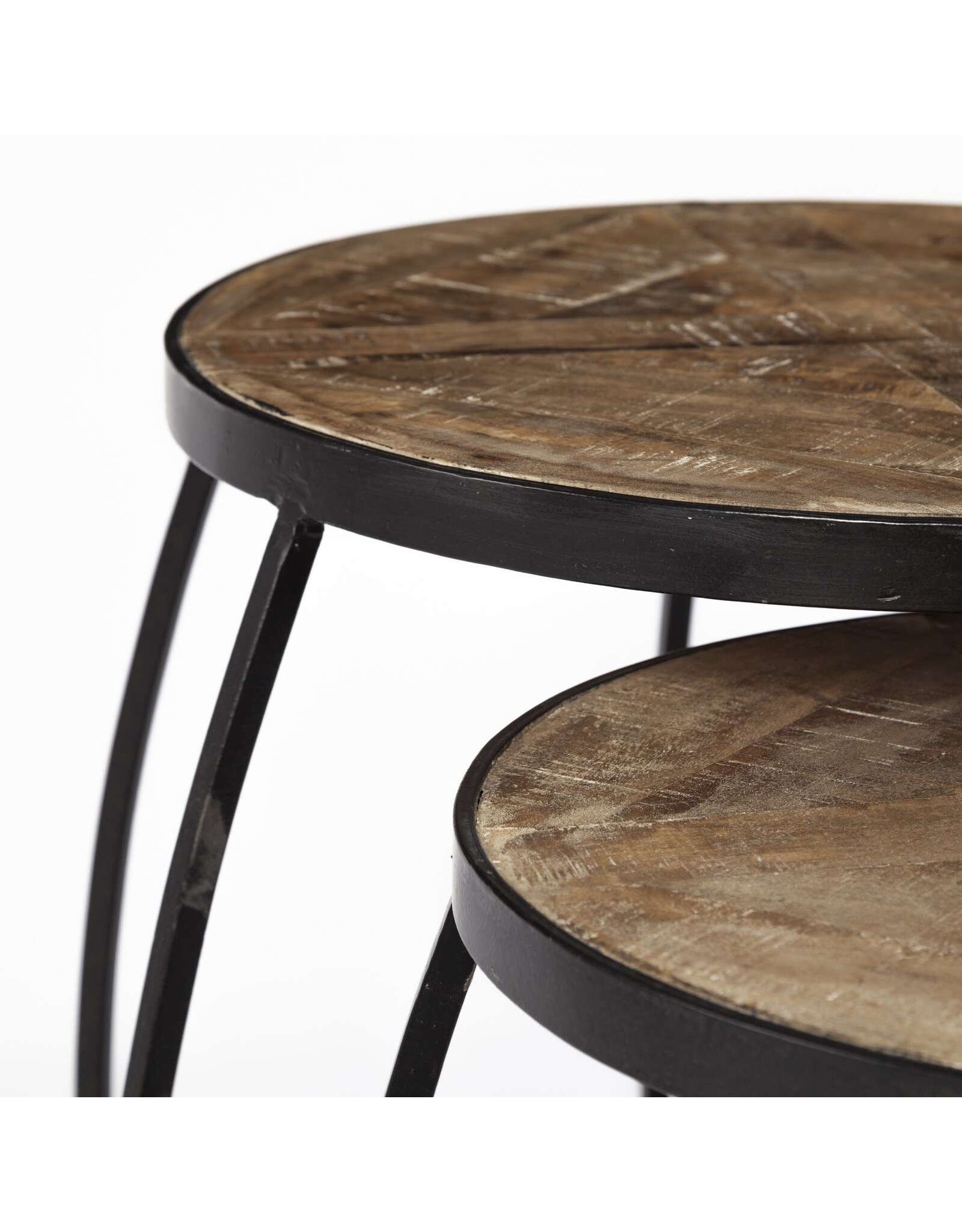Clapp lll (set of 2) light brown wood with "X" pattern