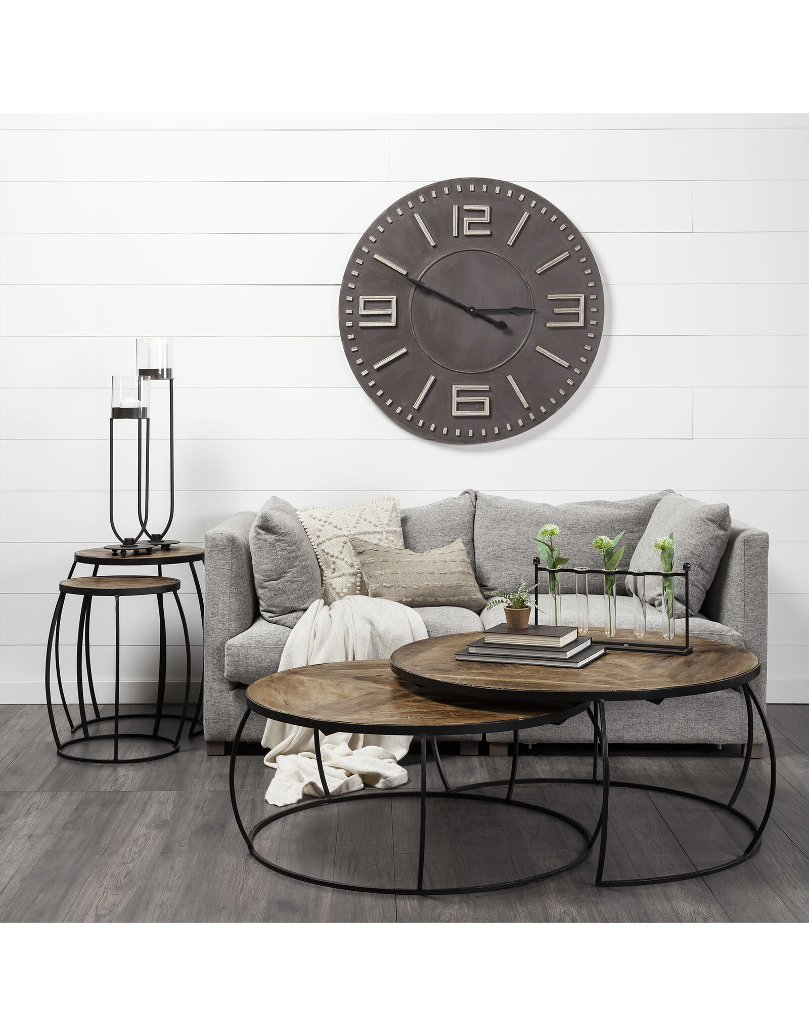Clapp lll (set of 2) light brown wood with "X" pattern