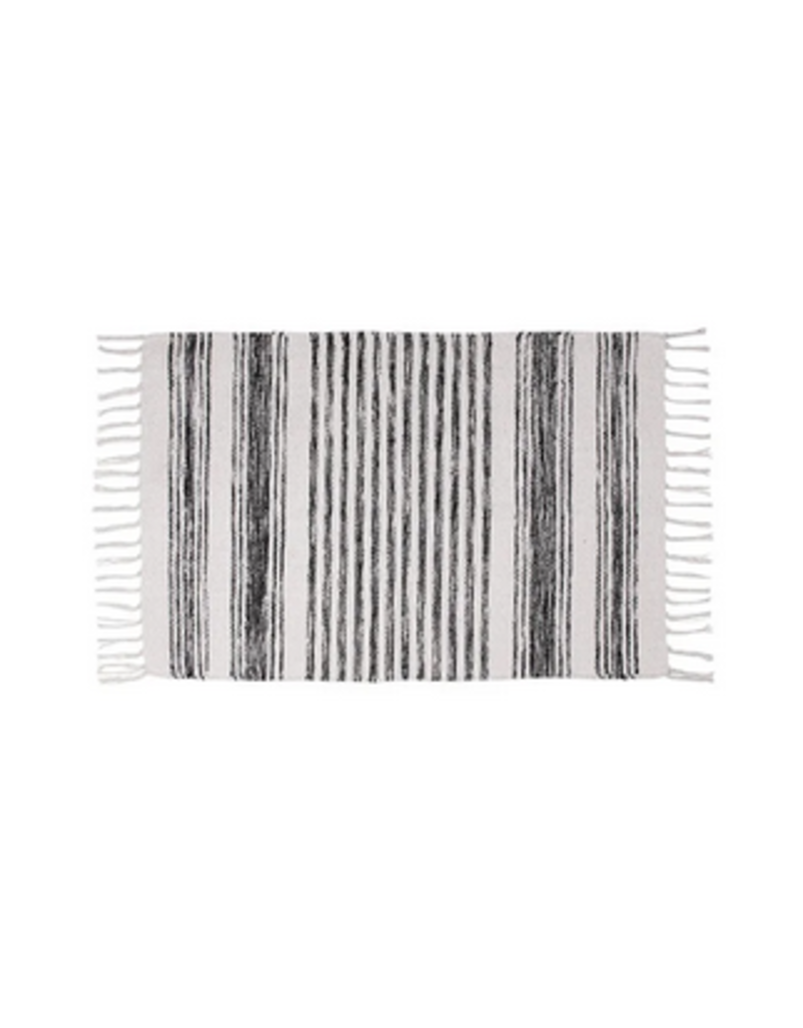 Volos Tasseled Floor Mat Black