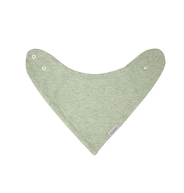 2PC Bandana Bib Set - Olive & Denim Fleck