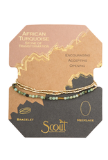 Delicate stone - African Turquoise / Gold