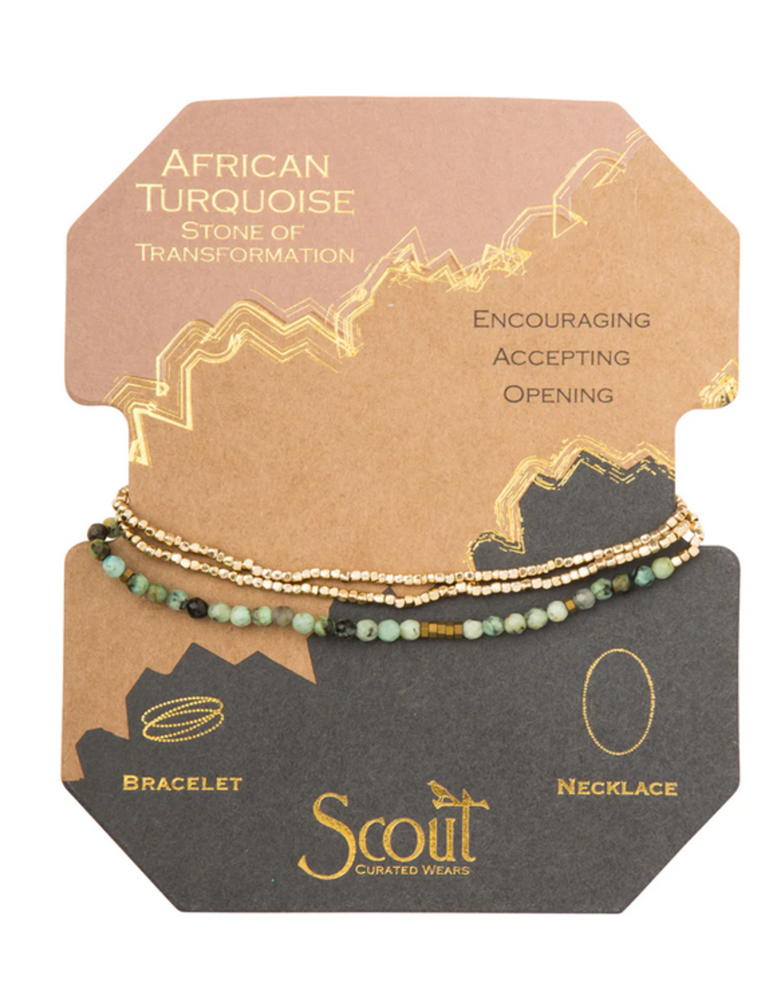Delicate stone - African Turquoise / Gold
