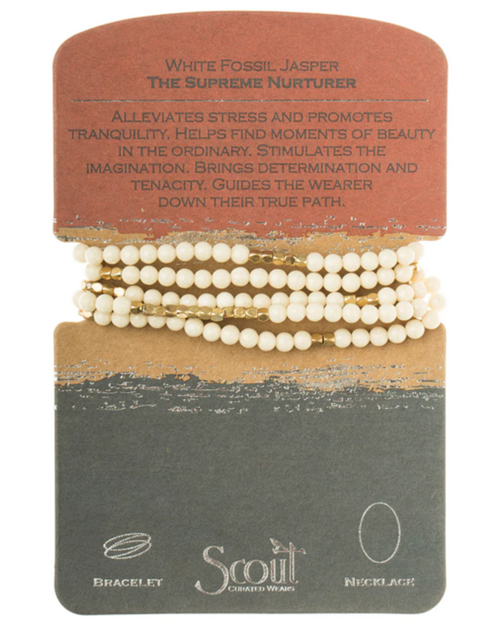 Stone Wrap - White Fossil Jasper
