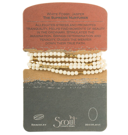 Stone Wrap - White Fossil Jasper