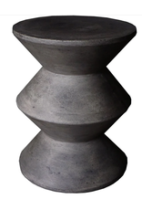 concrete inverted stool w/ round face