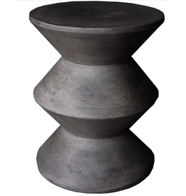 concrete inverted stool w/ round face