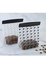 Kitten Standup Reusable Treat Bag - Black/Clear