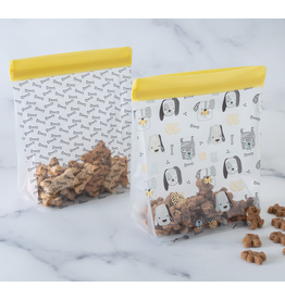 Cute Puppy Standup Reusable Bag - BK/Clear