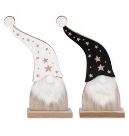 Decor gnome with faux fur - Assorted