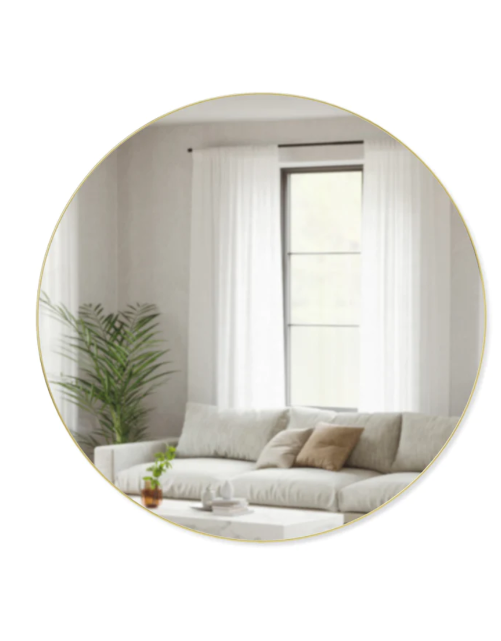 Hubba Mirror 48" Brass