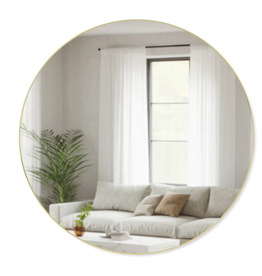 Hubba Mirror 48" Brass