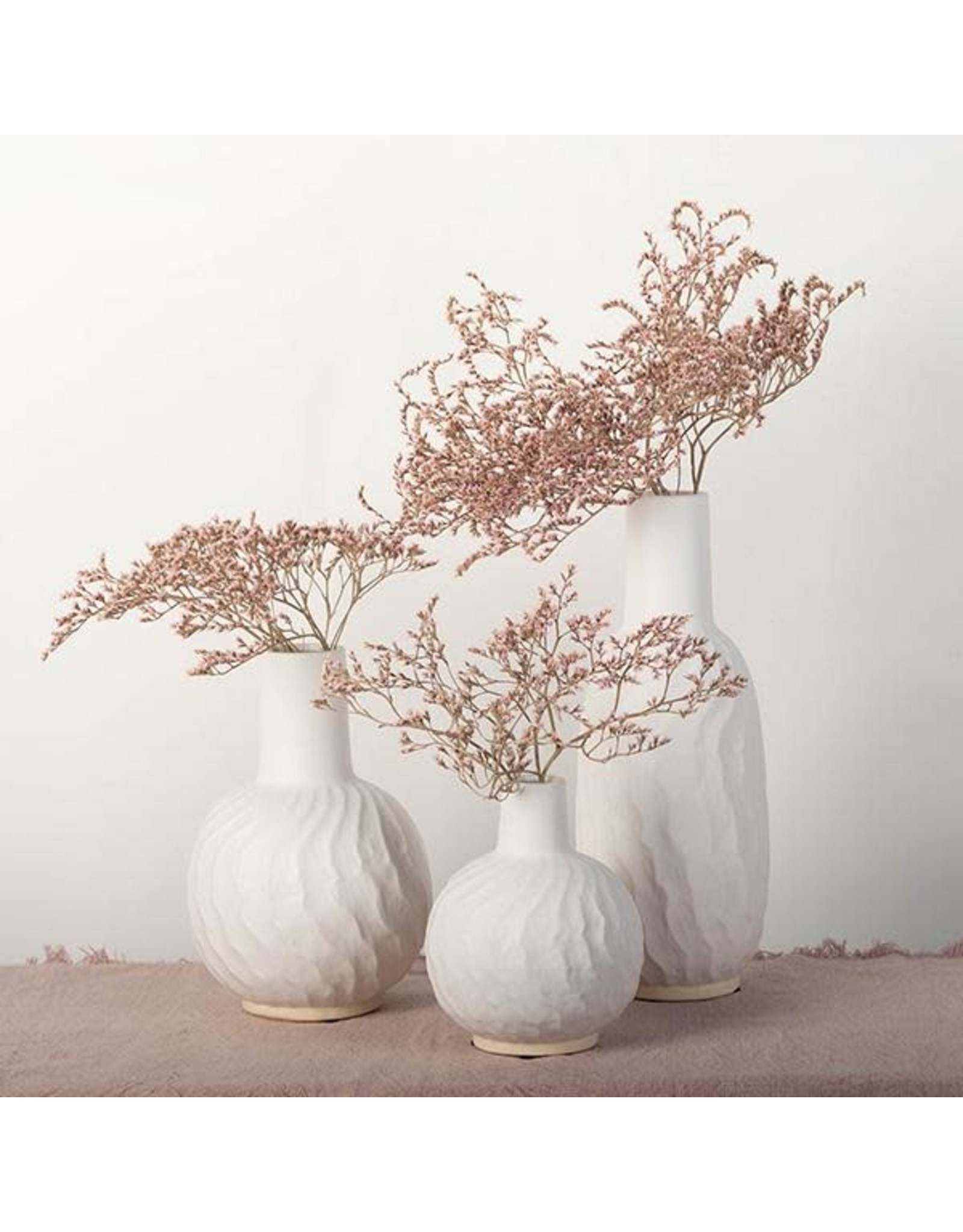 White Textured Vase - Small
