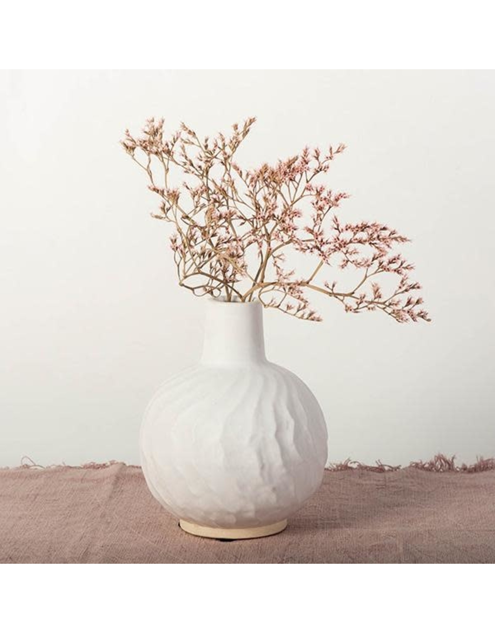 White Textured Vase - Small