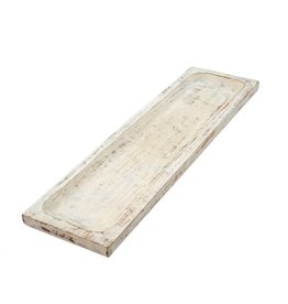 Whitewashed Wooden Tray