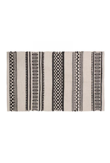 Aztec motif carpet in black & natural