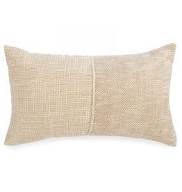 2-tone beige weaved rect cushion