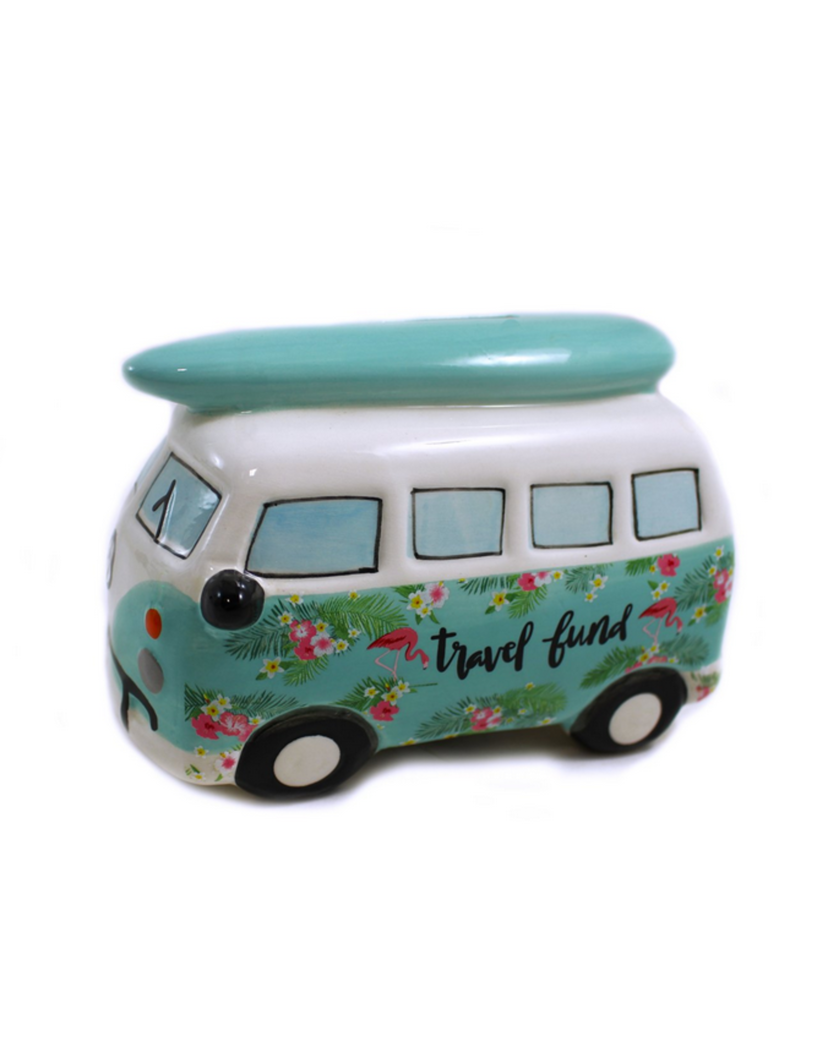 Teal Bus/Surfboard Money Bank