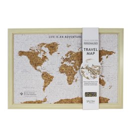 Framed Cork World Map - Large