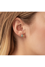 Dipped Stone Stud - Labrodite/Gold