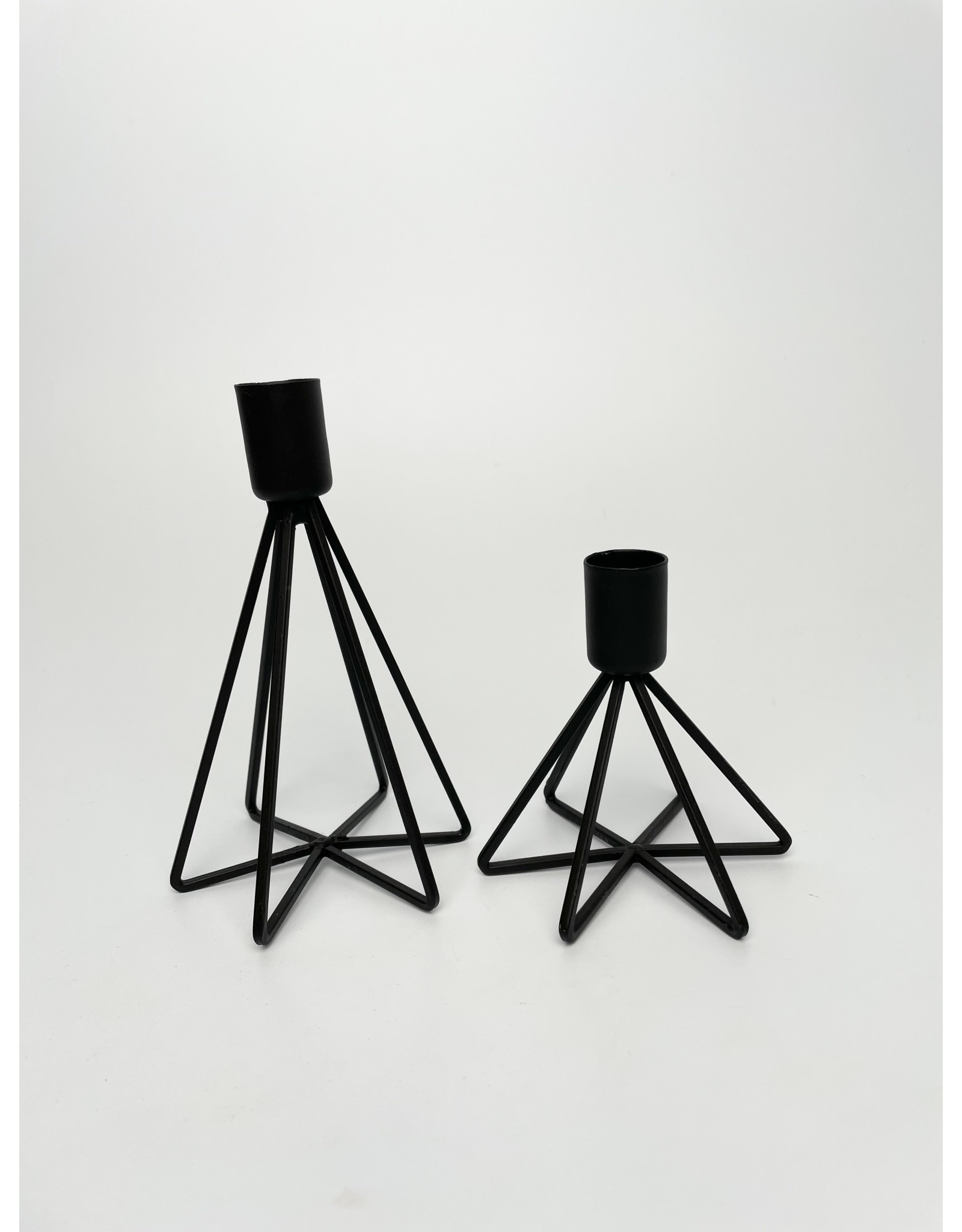 Black Candleholder 4x4"