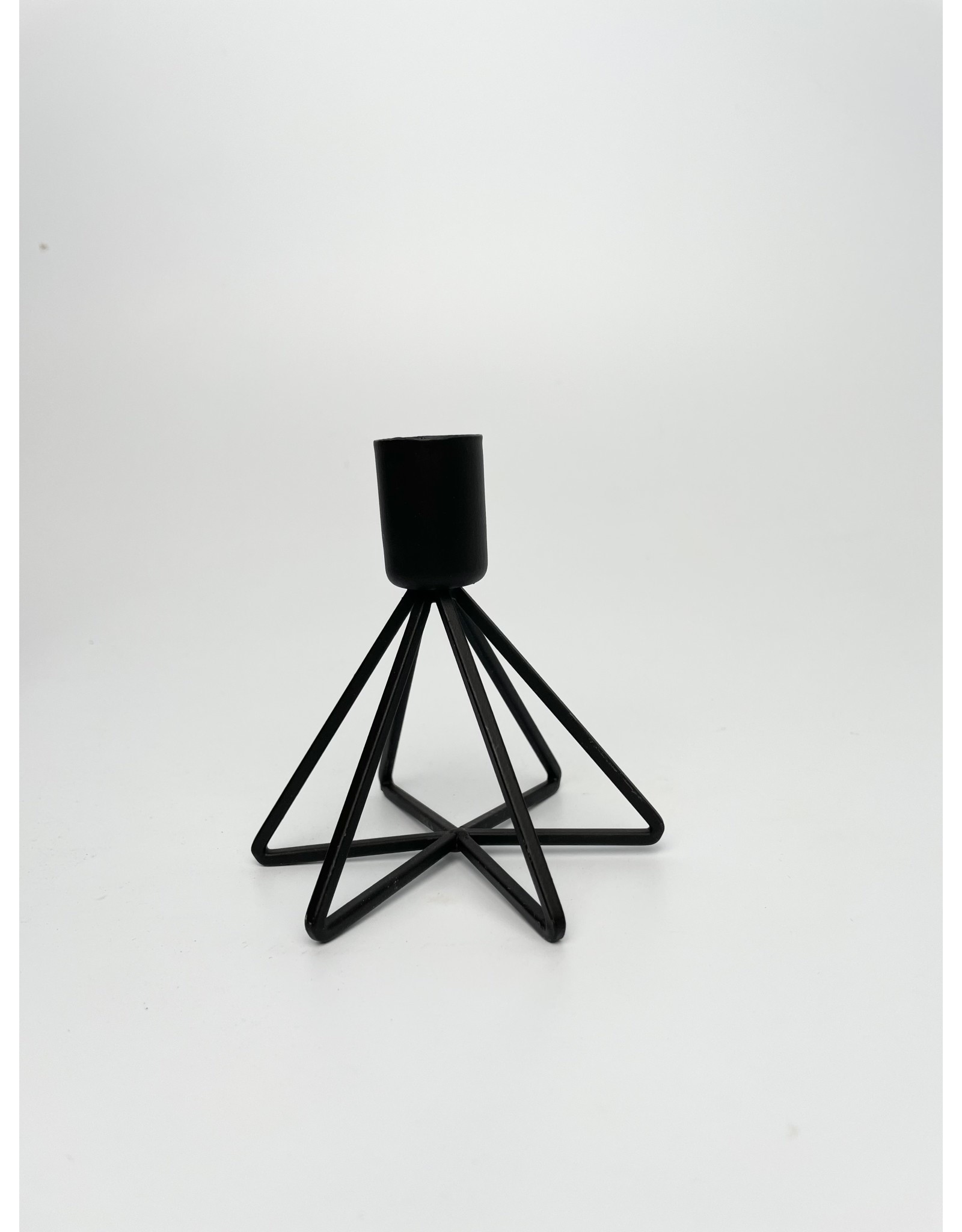 Black Candleholder 4x4"