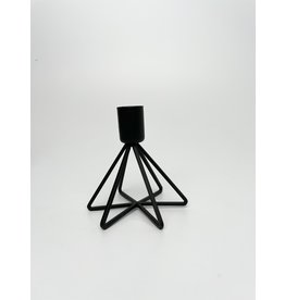 Black Candleholder 4x4"