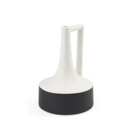 Burton White and black ceramic Jug - Large
