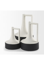 Burton White and Black Cermaic Jug - Small
