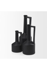 Burton Matte Black Jug Vase - Small