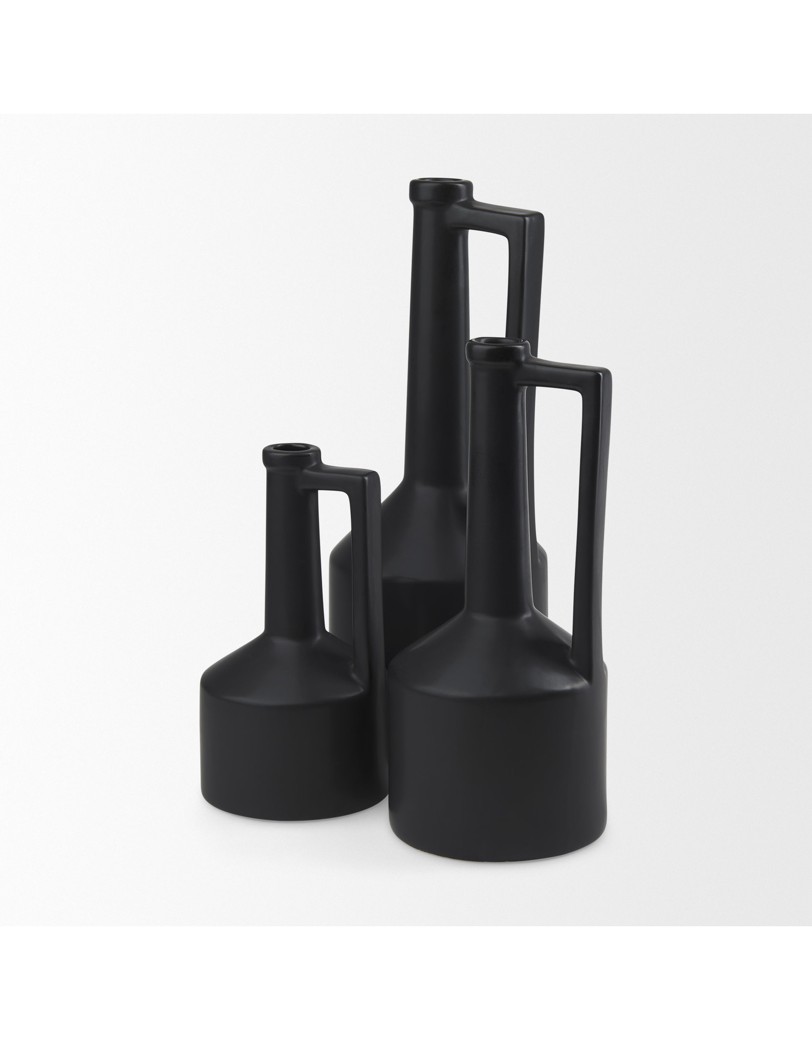 Burton Matte Black Jug Vase - Small