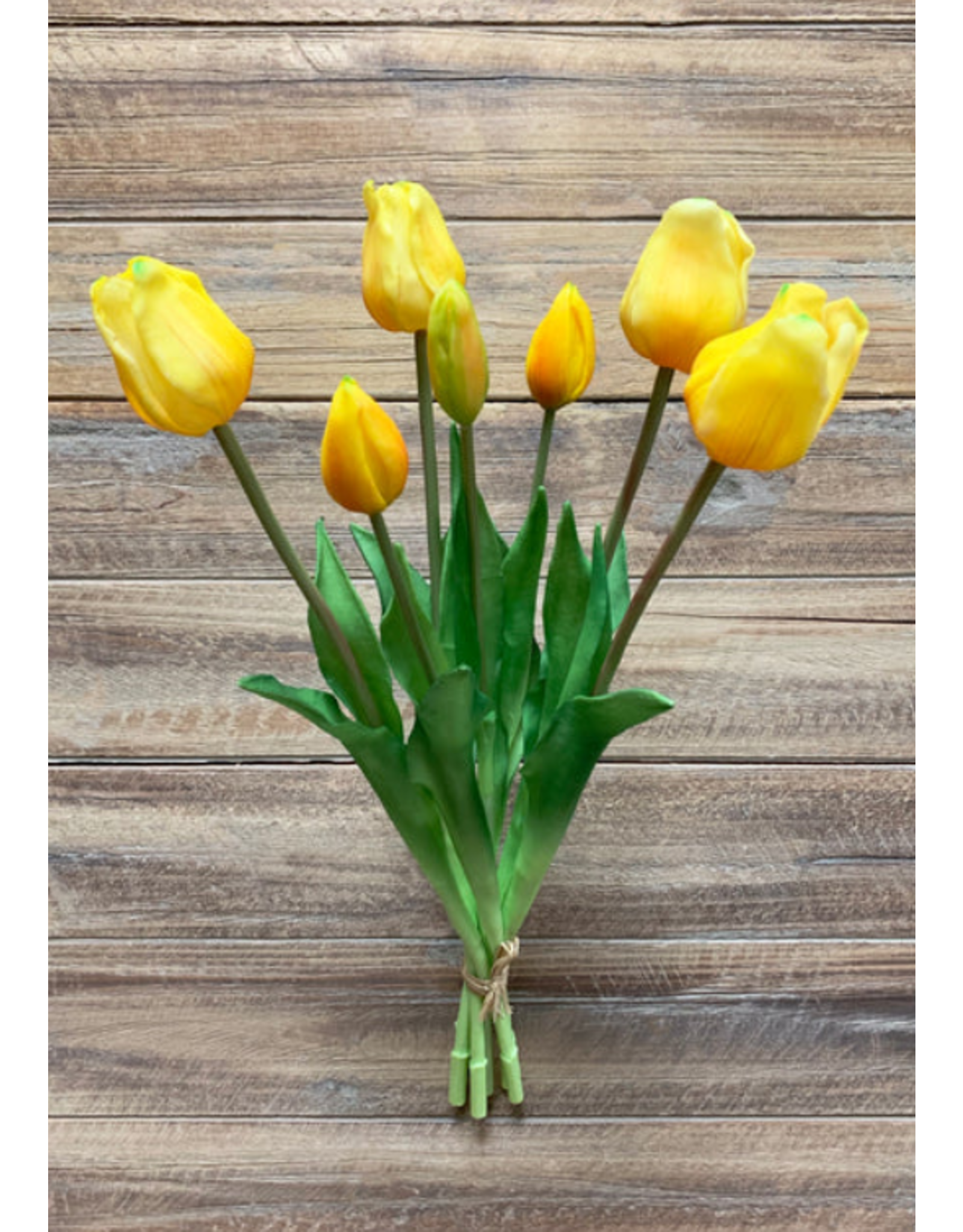 19" Yellow Fresh Touch Tulip Bunch