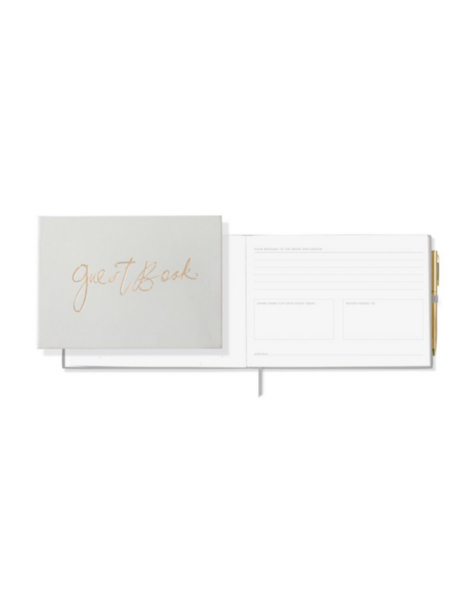 Guest Book w/Pen - Gray