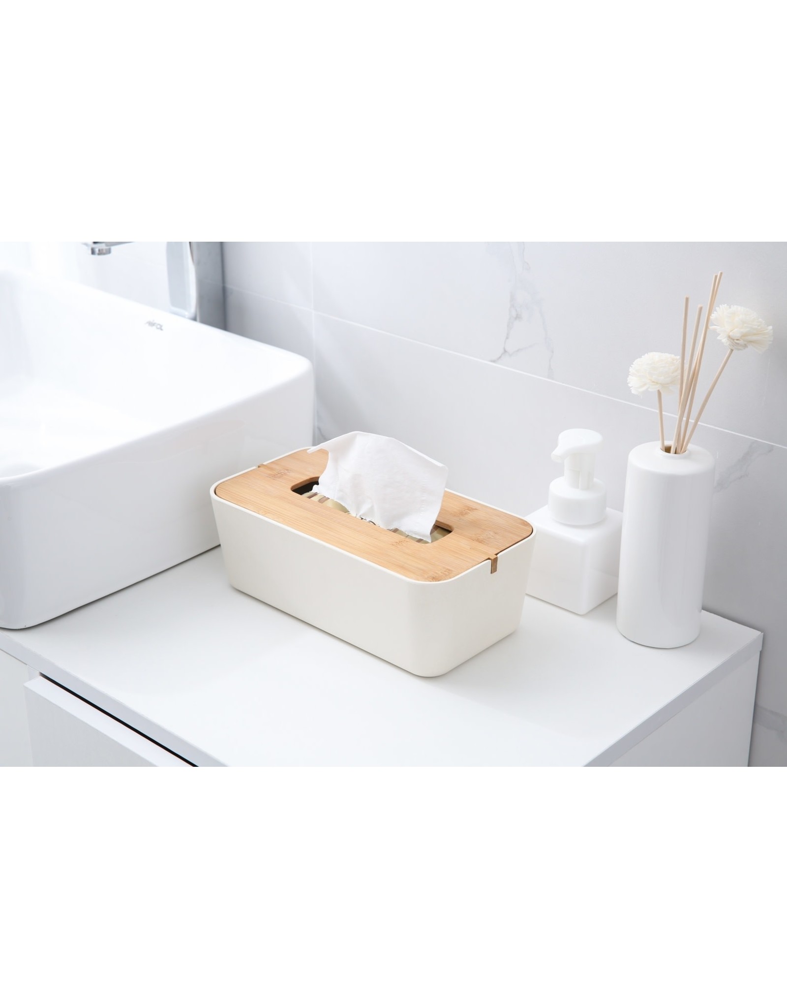 Stowe Tissue Box - White