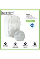 Mesh Foldable Pop Up Hamper - White