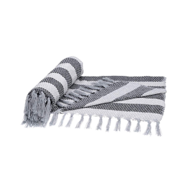 Grey/Blue Cotton Throw 50"x60"