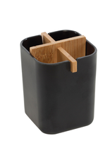 stowe makeup brush organizer, black