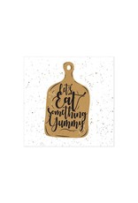 Let's Eat Something Yummy Paper Luncheon Napkin 20Pk White