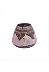 Rustic Etched Mercury Glass Voltive - Small
