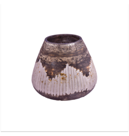 Rustic Etched Mercury Glass Voltive - Small