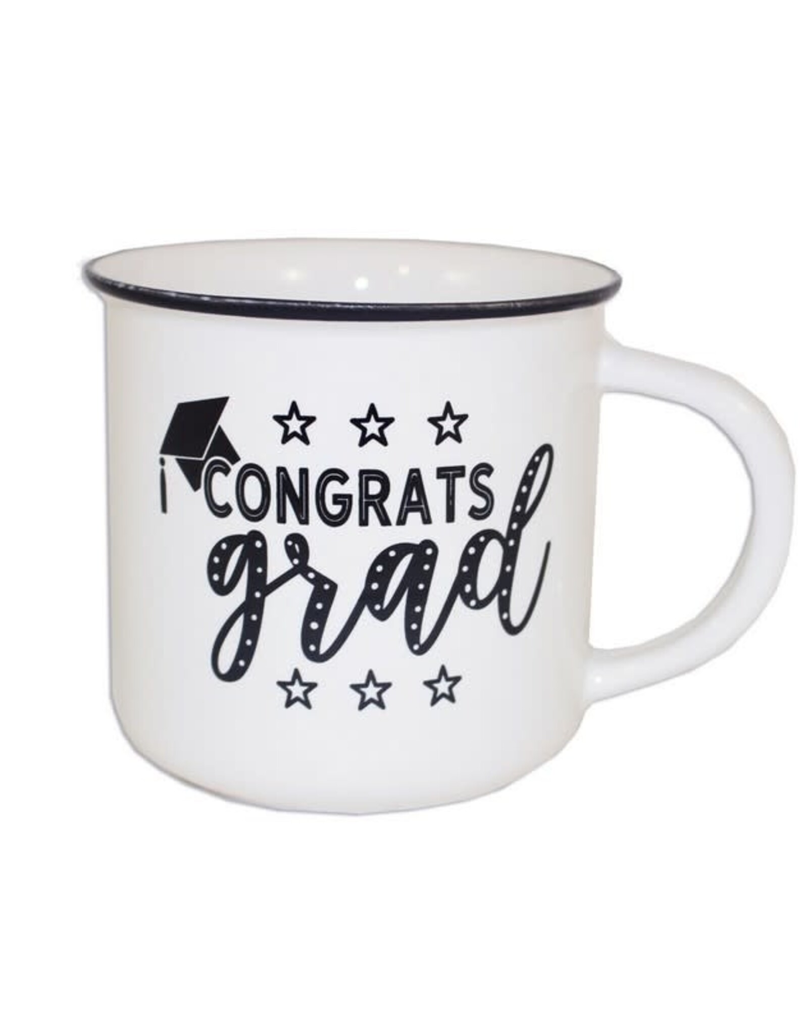 White Congrats Grad Mug