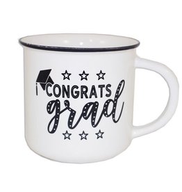 White Congrats Grad Mug