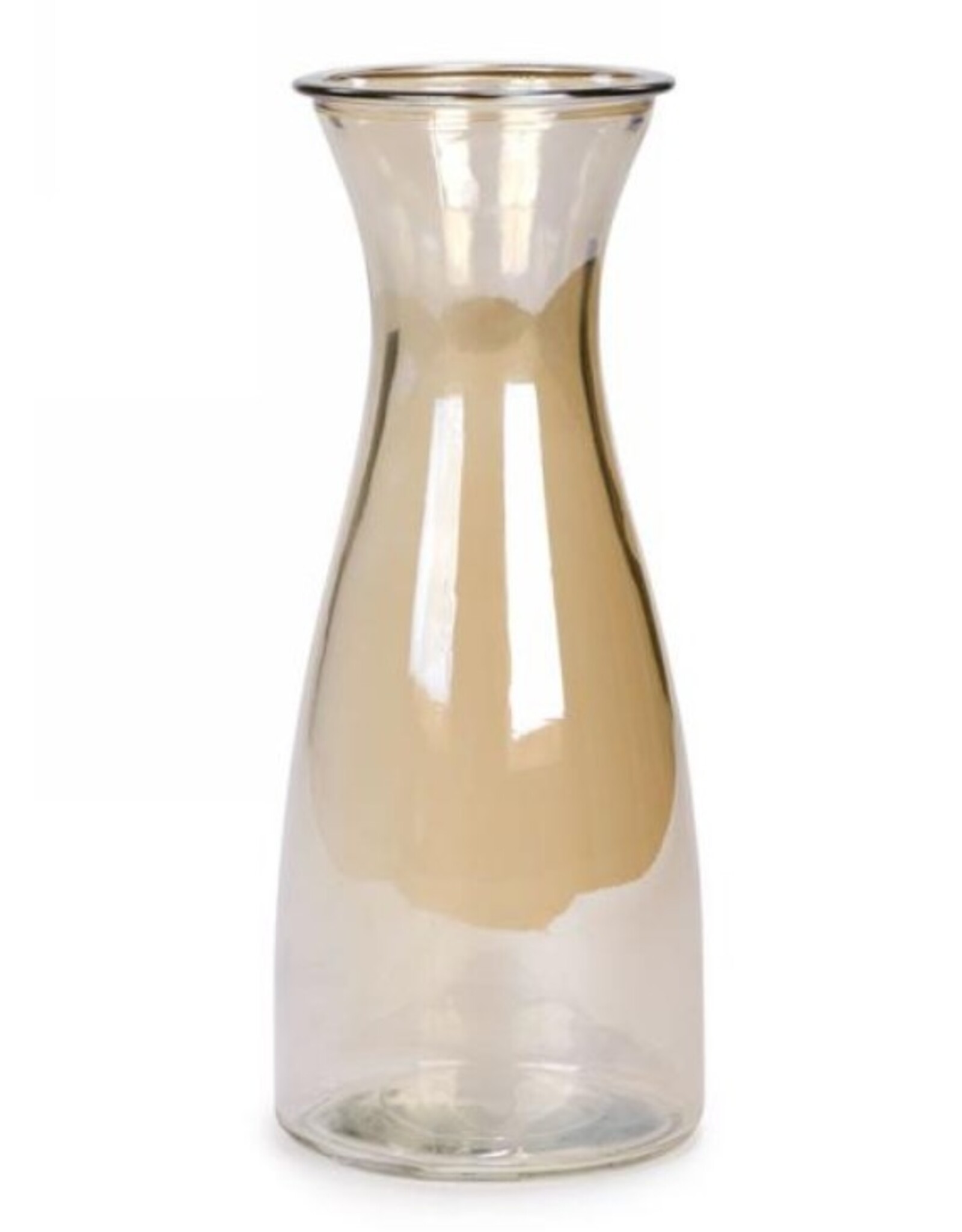 Clear yellow glass vase