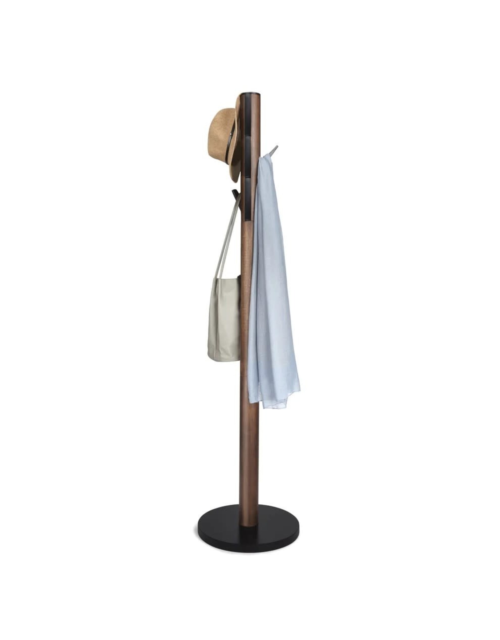 Flapper coat rack, black/walnut