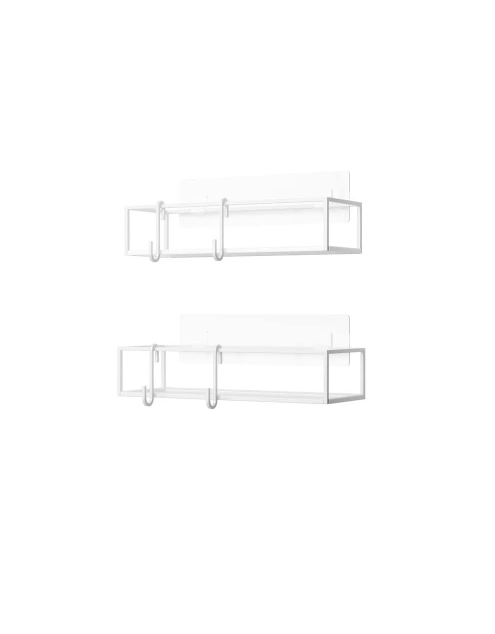 Cubiko Shower Bins, Set of 2 - White