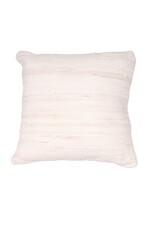Solid Chindi Cushion  Bone 18"x18"