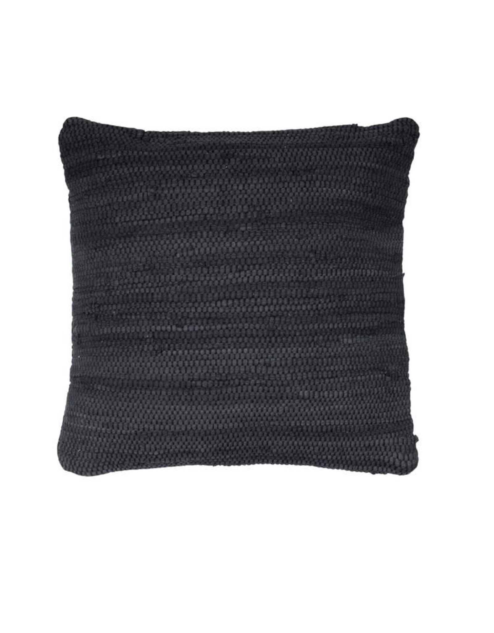 Solid Chindi Cushion - Black 18"x18"