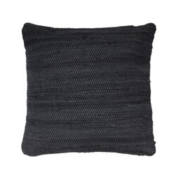 Solid Chindi Cushion - Black 18"x18"