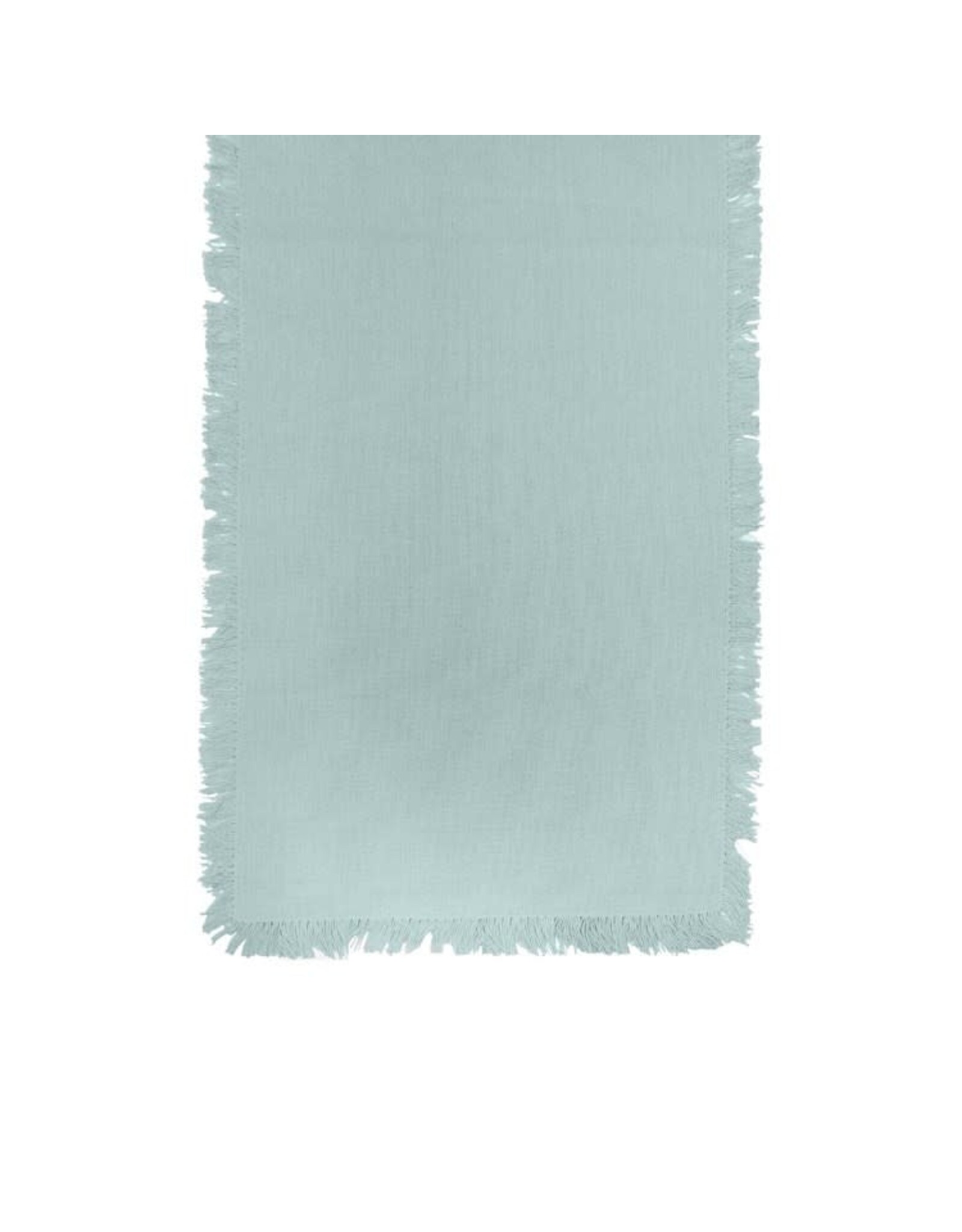 Sutton Fringe Table Runner Dusty Aqua