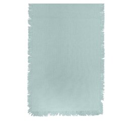 Sutton Fringe Table Runner Dusty Aqua